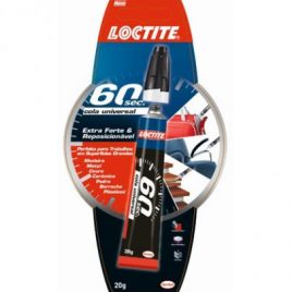 Adesivo Loctite 60 segundos.